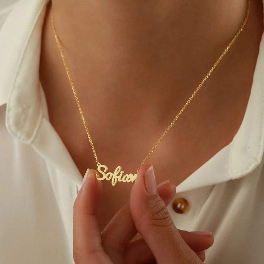 Birth Flower Necklace - Custom Name Necklace for Women Personalised
