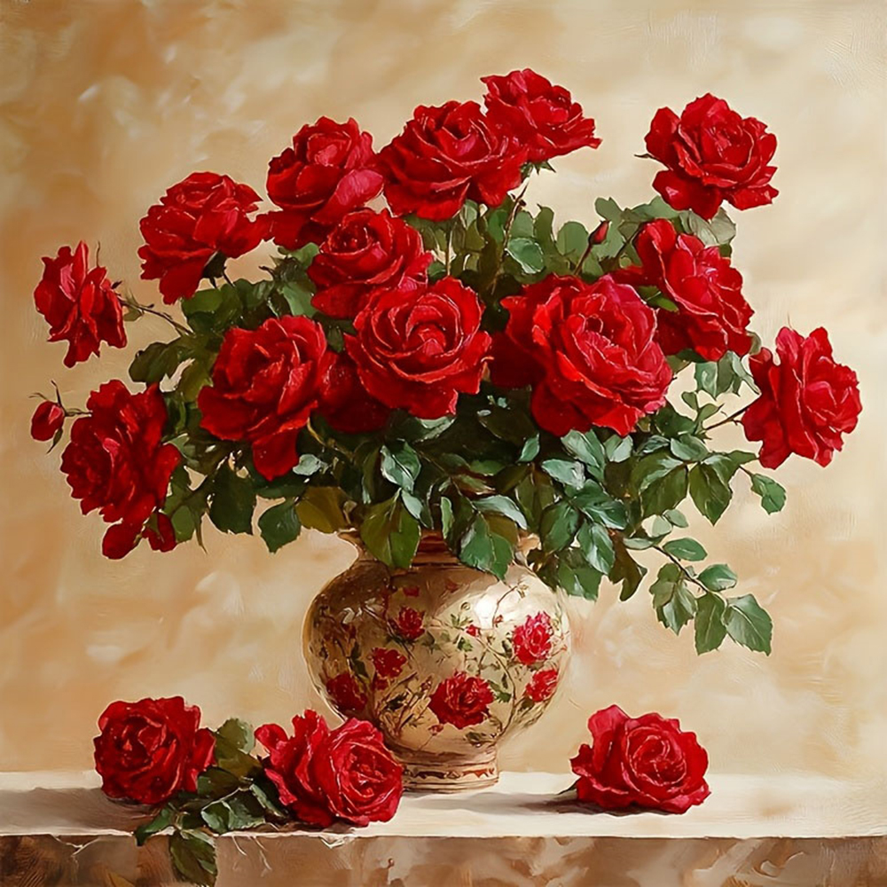 Photo Mosaic Print - Rose Diamond Painting Full Square Round
