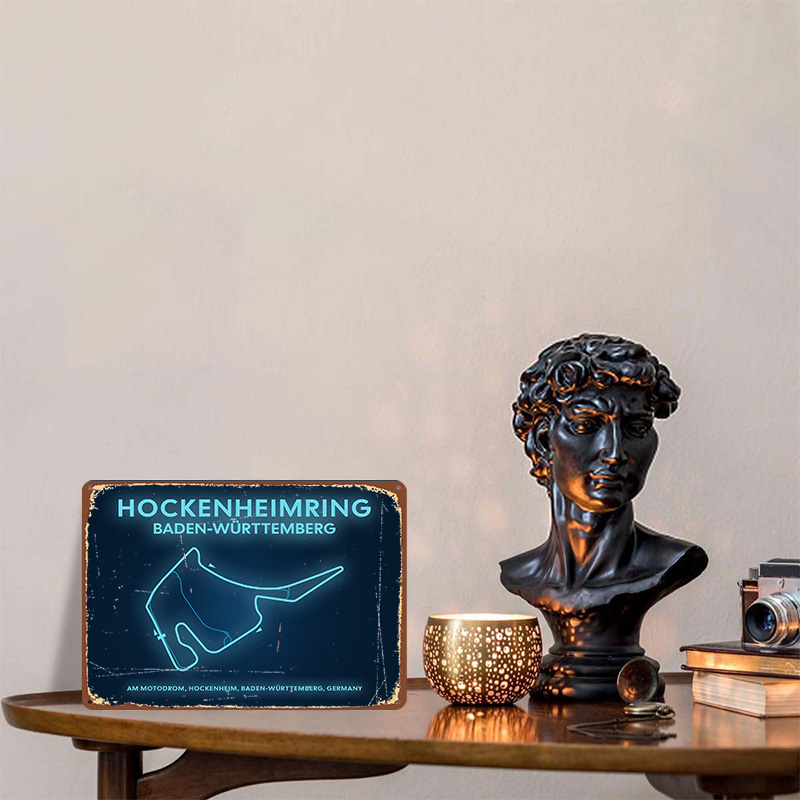 Hockenheimring Circuit Neon Ma - Custom Map Poster のレビューと価格
