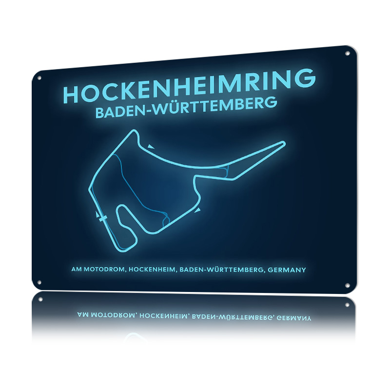 Hockenheimring Circuit Neon Ma - Custom Map Poster のレビューと価格