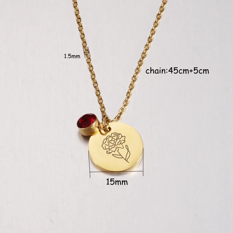 Birth Month Flowers Clipart Fl - Birth Flower Necklace のレビューと価格