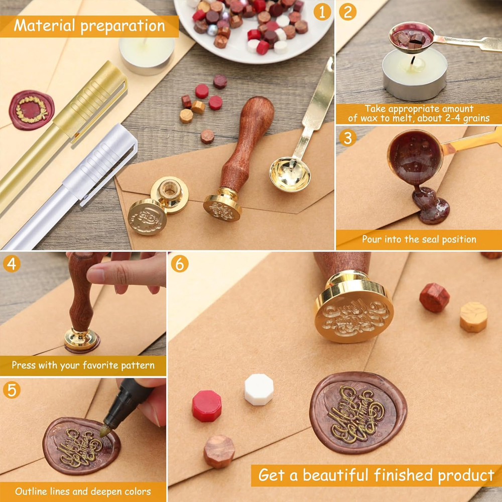 Custom Wax Seal Stamp, Persona - Wax Seal Letter Kit のレビューと価格