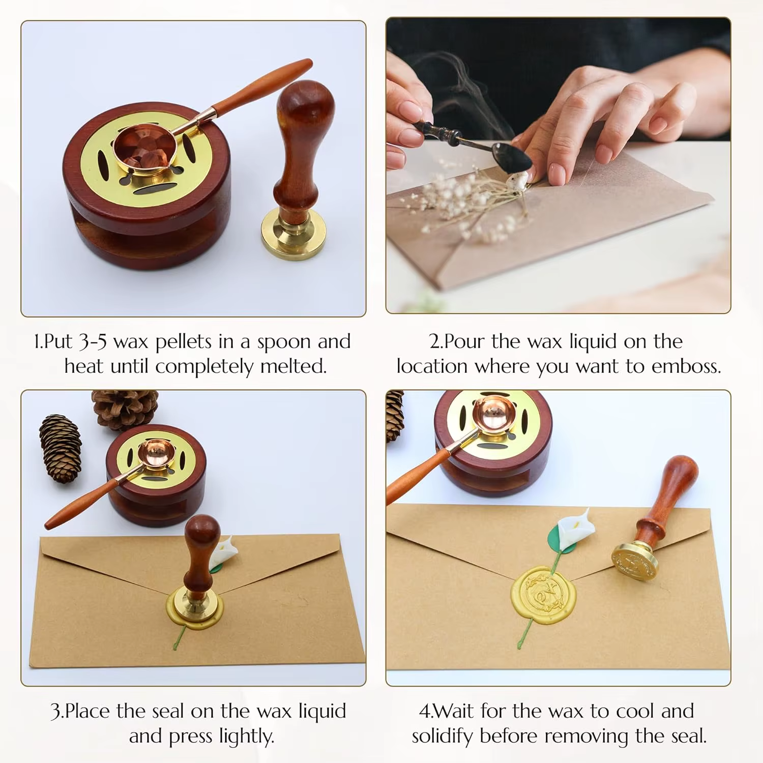 Wedding Custom Wax Seal Stamp  - Wax Seal Letter Kit のレビューと価格
