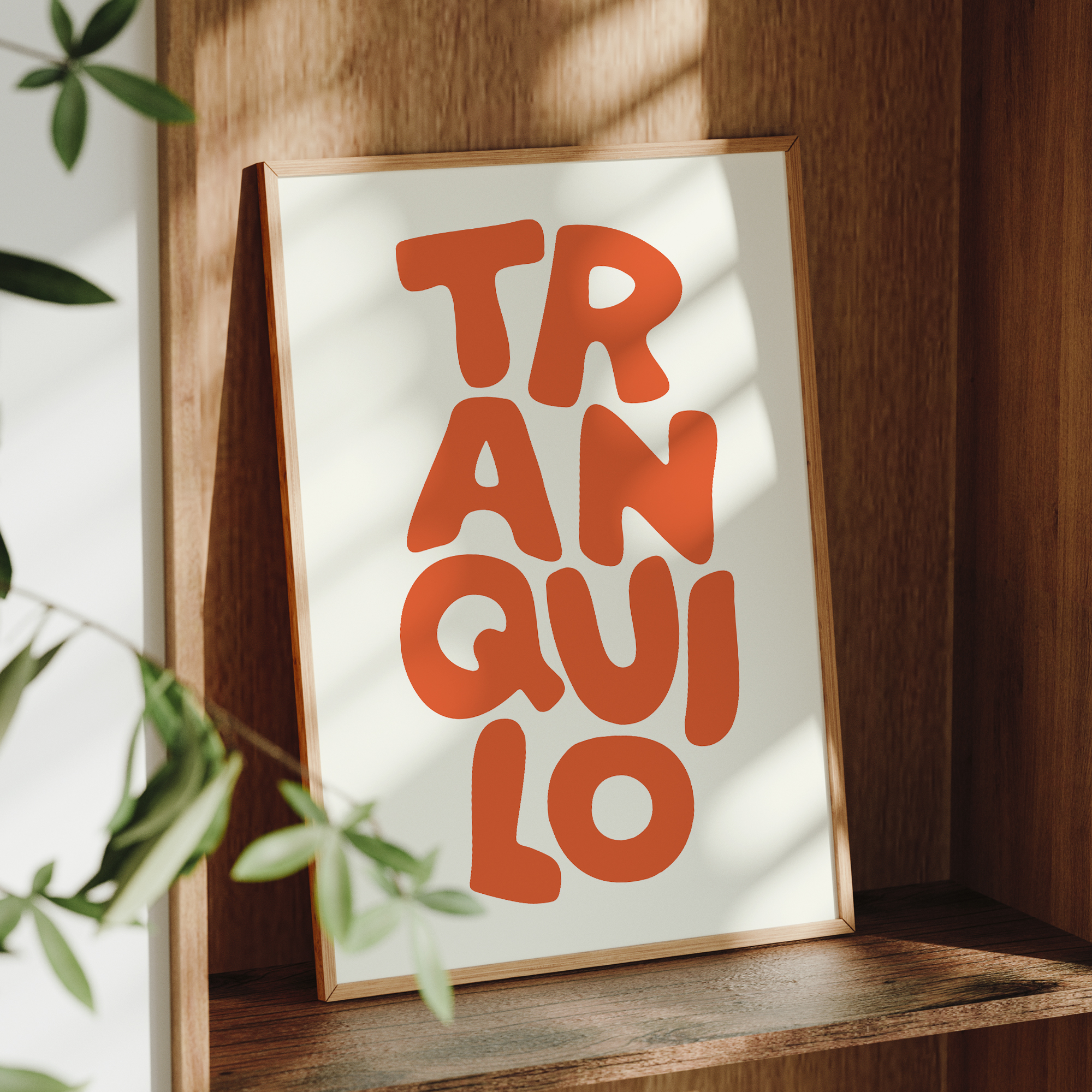 Boho Tranquilo Orange Cream Re - Custom Map Poster のレビューと価格