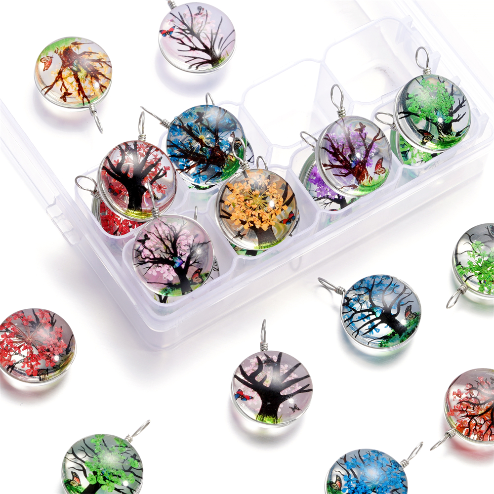 5pcs/lot 20x29mm Jewelry Cryst - Birth Flower Necklace のレビューと価格