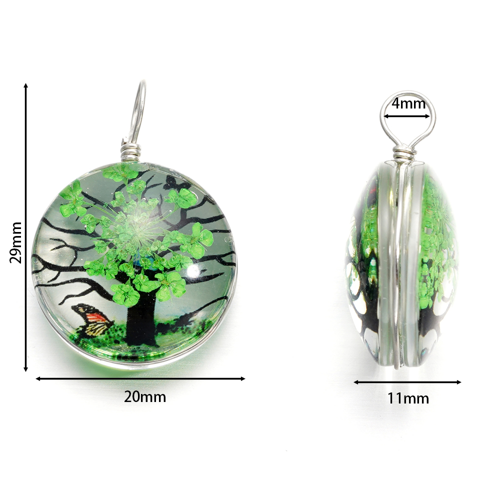 5pcs/lot 20x29mm Jewelry Cryst - Birth Flower Necklace のレビューと価格