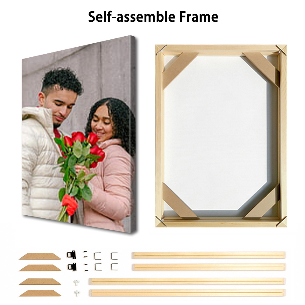 1 Pc Customized Photos on Canv - Engraved Wood Frame のレビューと価格