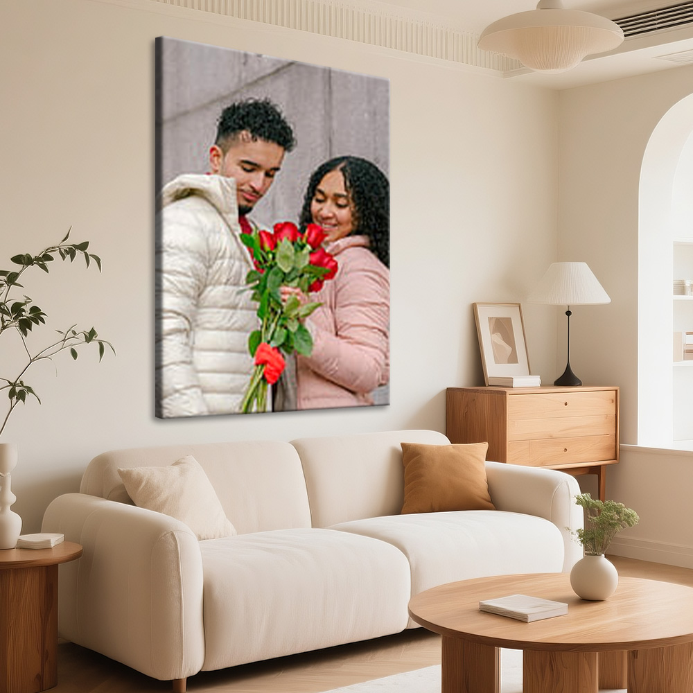 1 Pc Customized Photos on Canv - Engraved Wood Frame のレビューと価格