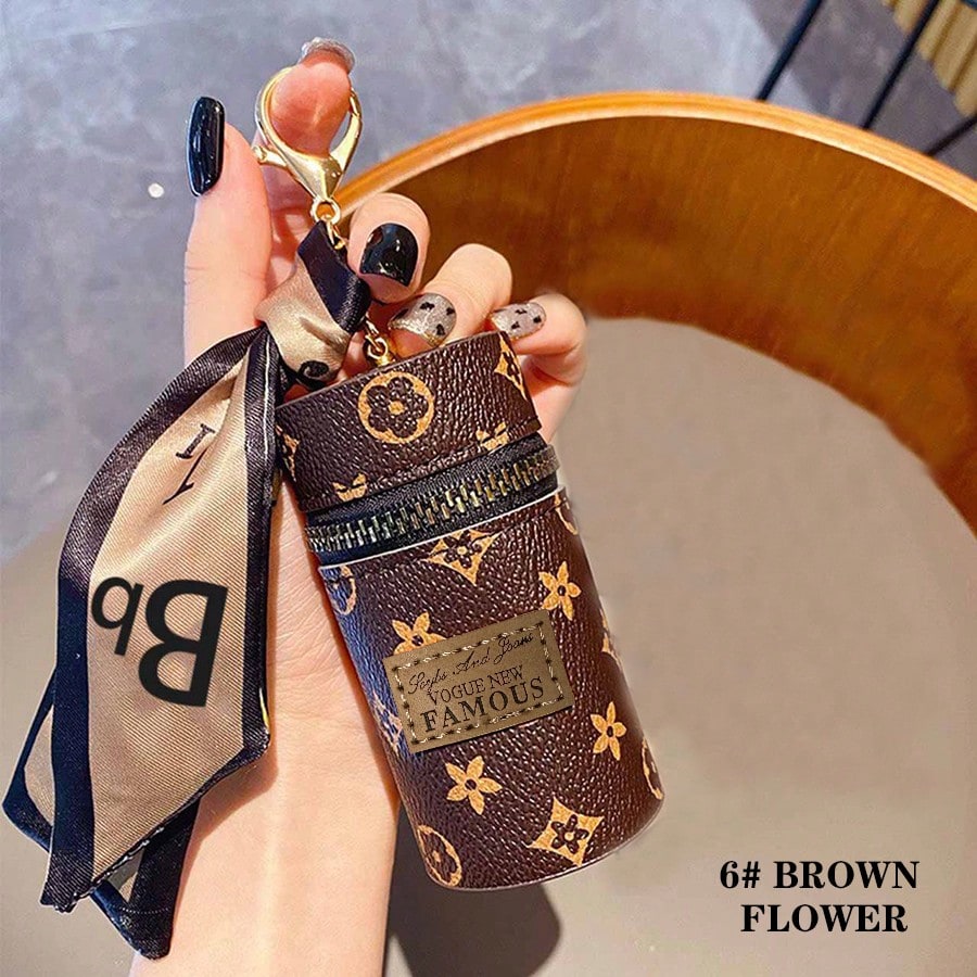 1pc Set Lipstick Bag Keychain  - Monogram Keychain Leather のレビューと価格