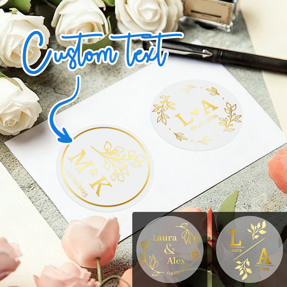 30/60/120/240pcs Custom Text R - Personalised Candle Label のレビューと価格