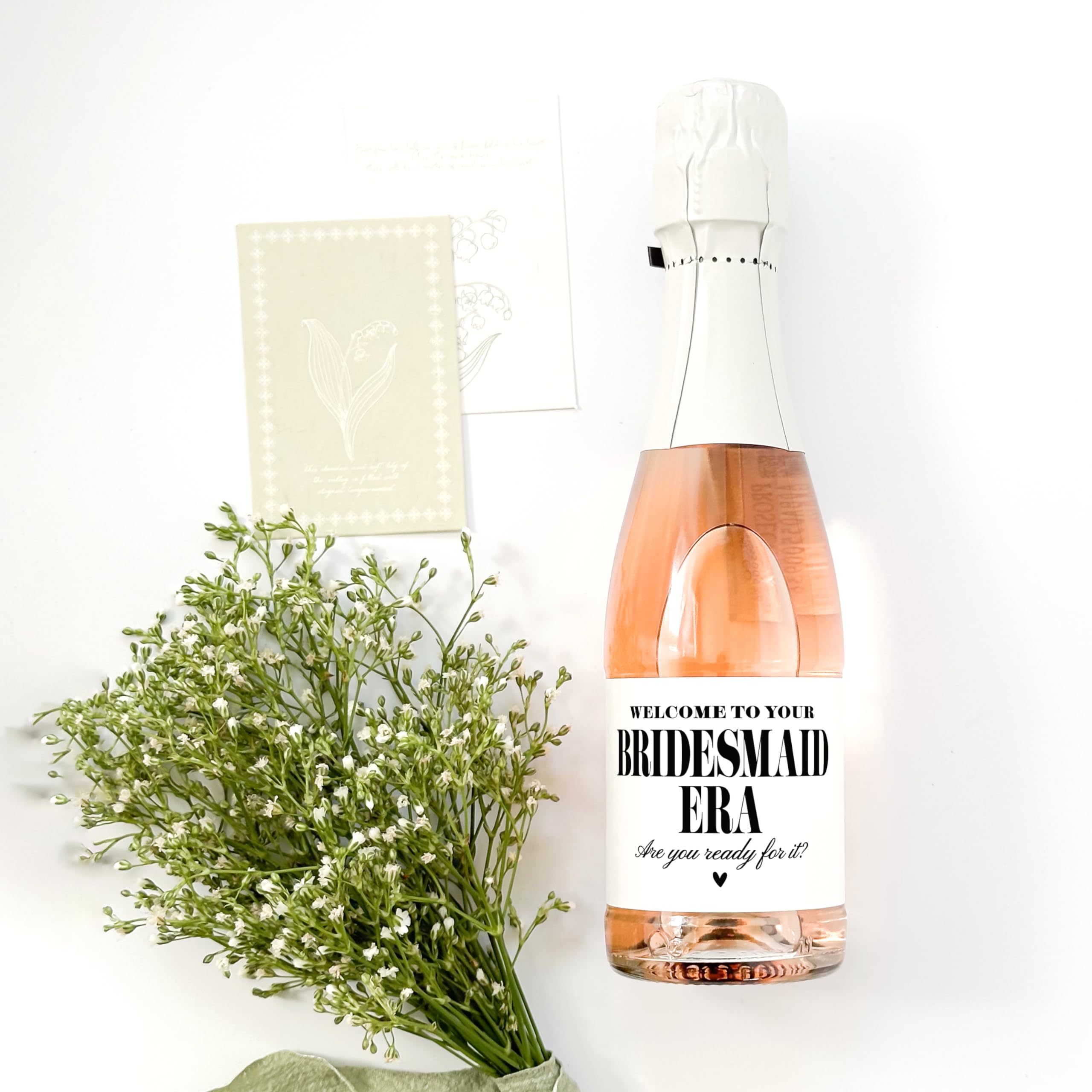 Bridesmaid Era Mini Champagne  - Personalised Candle Label のレビューと価格