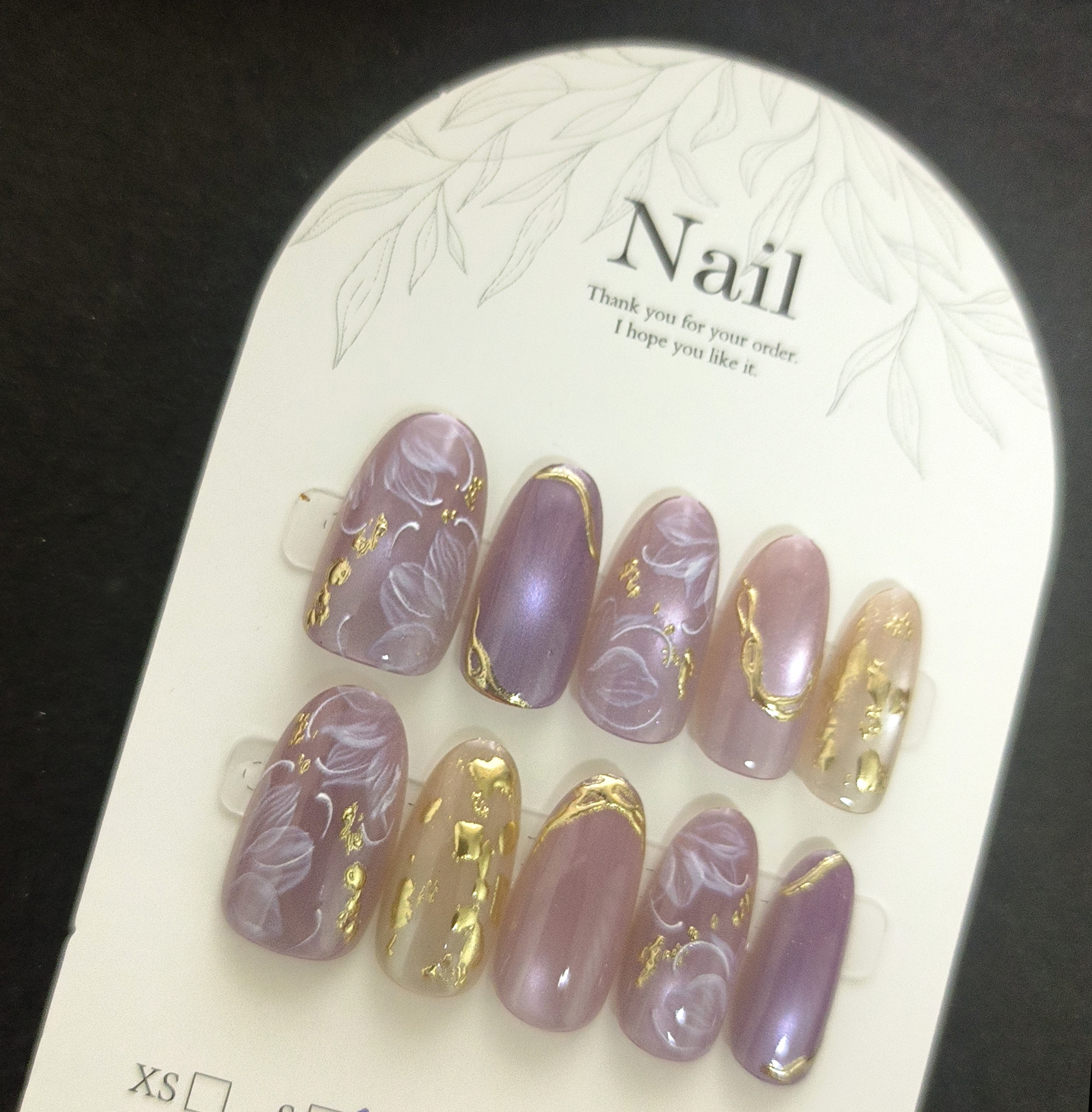 10pcs Handmade Press On Nails  - Pressed Flower Art のレビューと価格