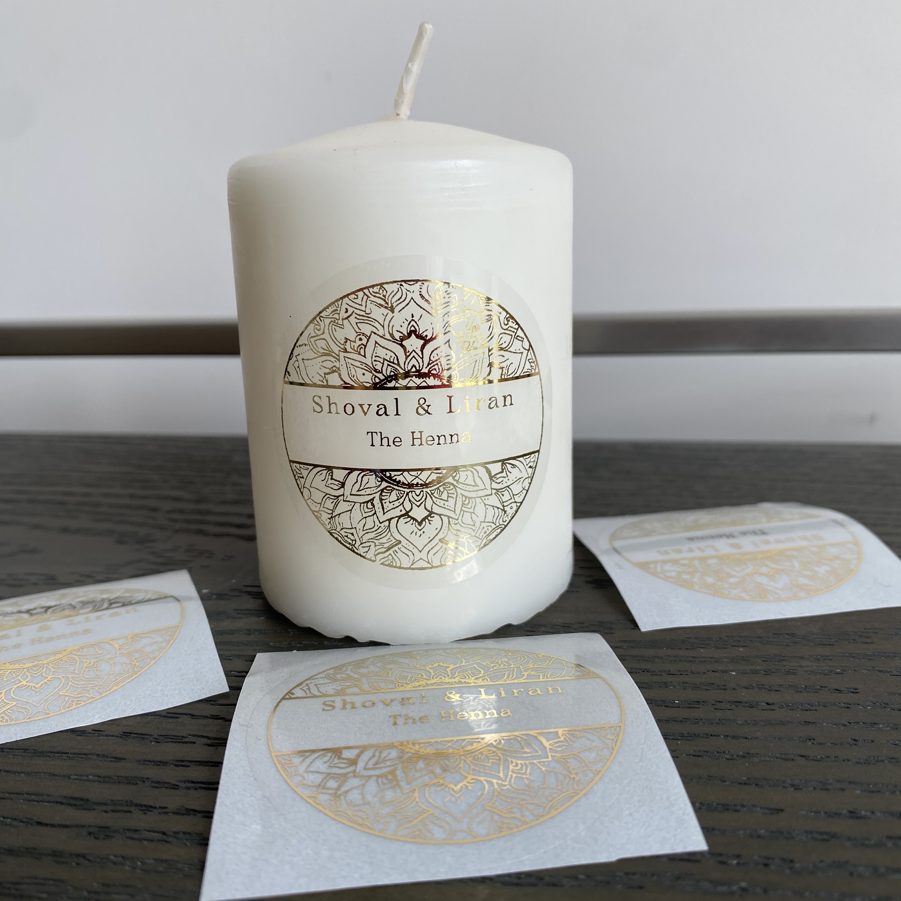 Custom henna day candle sticke - Personalised Candle Label のレビューと価格
