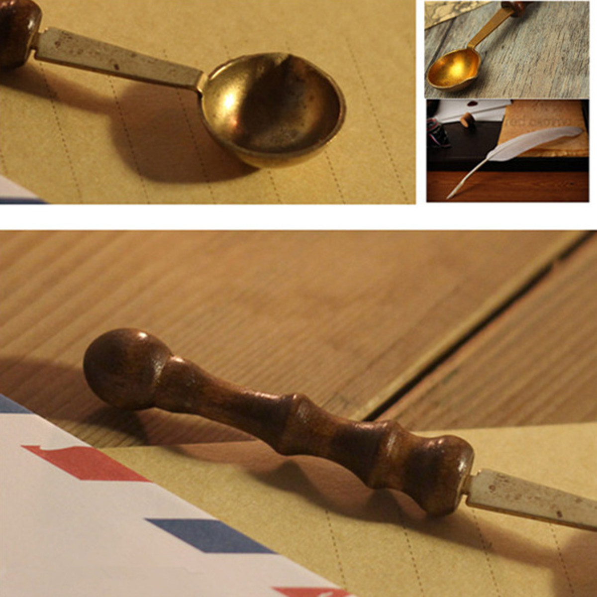 Premium Wood Handle Copper Wax - Wax Seal Letter Kit のレビューと価格