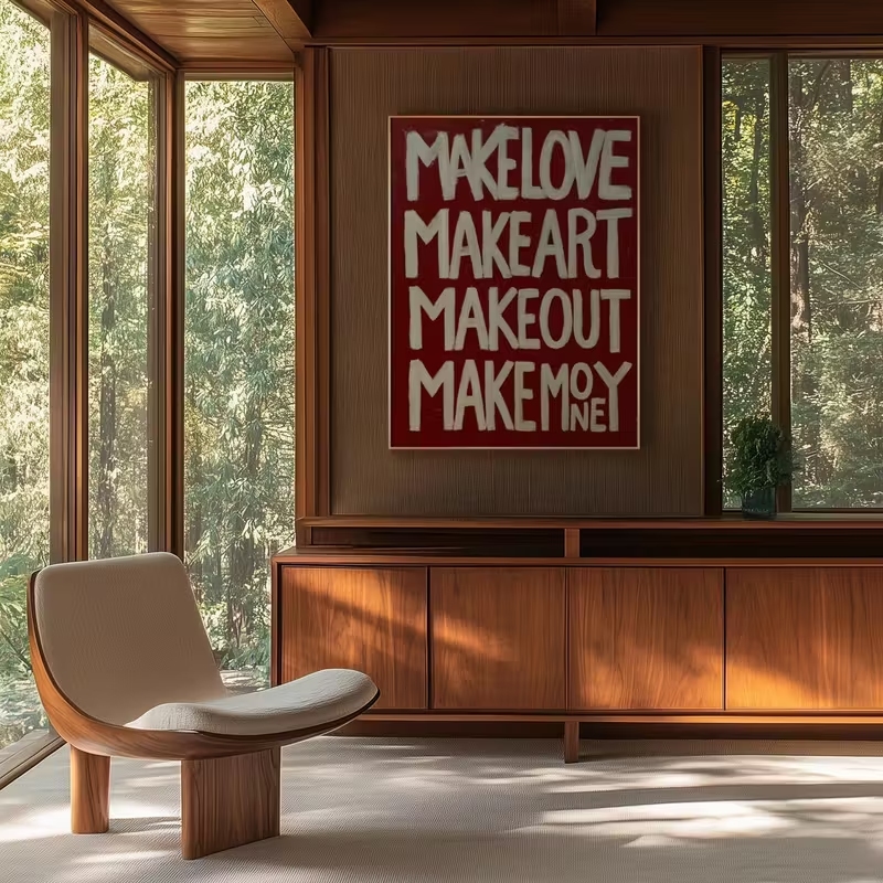 Modern,Retro Self Made Love Ki - Custom Map Poster のレビューと価格