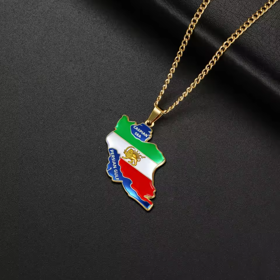 Lucktune Iran Map Pendant Neck - Custom Star Map のレビューと価格
