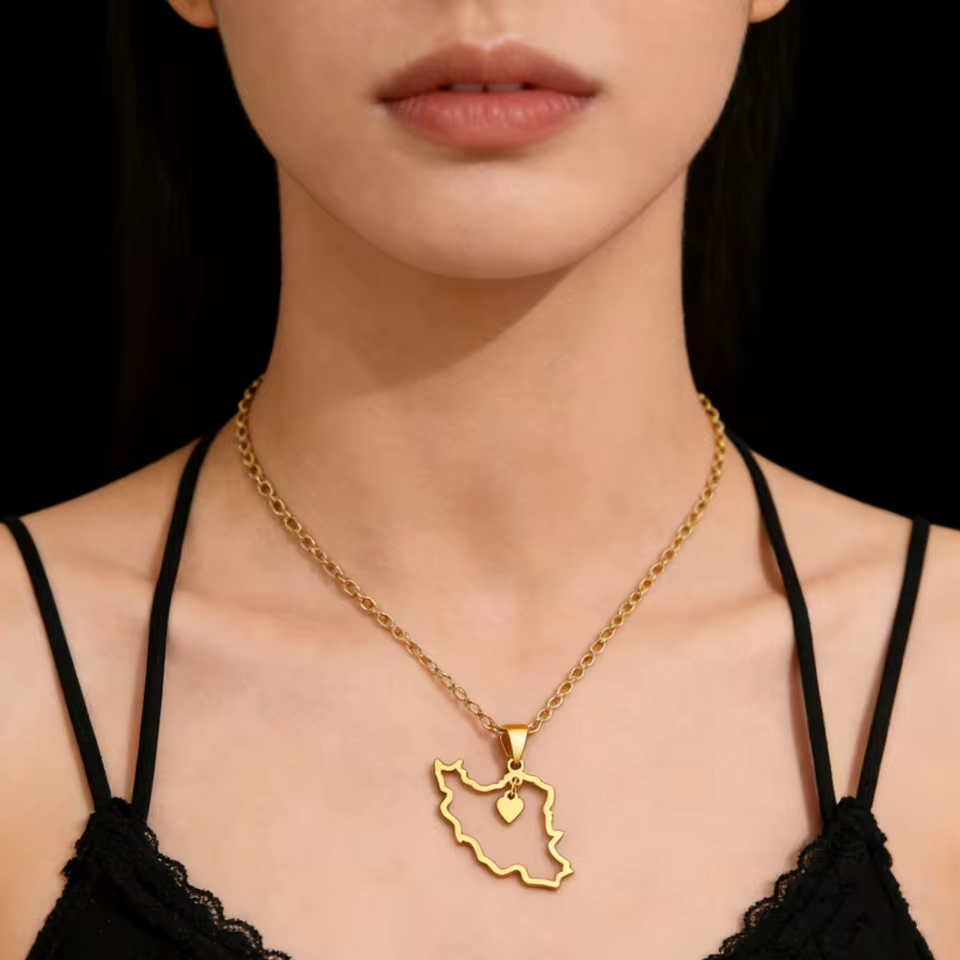 Lucktune Iran Map Pendant Neck - Custom Star Map のレビューと価格