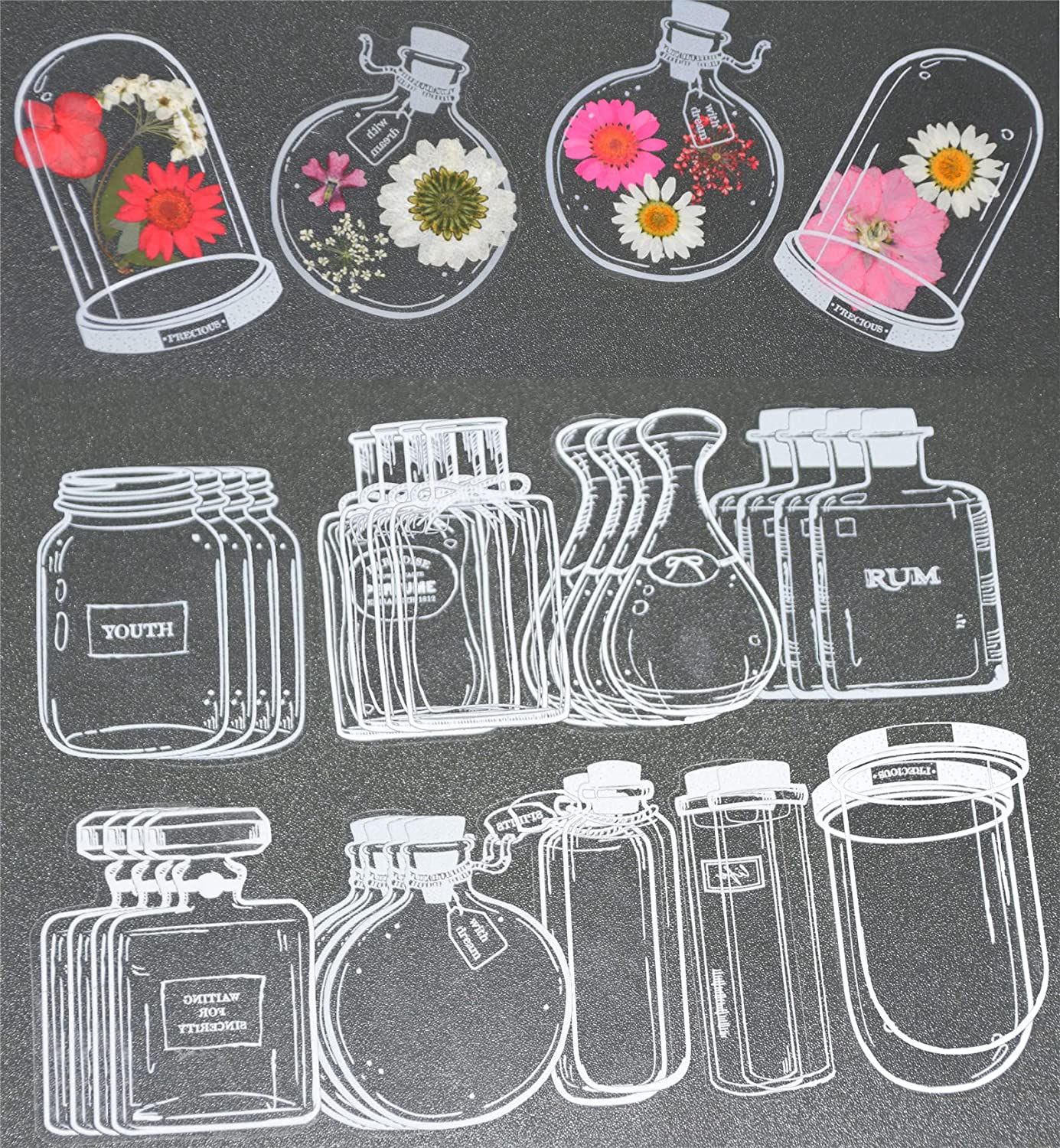 30Pcs Handmade DIY Transparent - Dried Flower Bookmark のレビューと価格