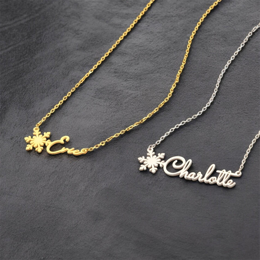 Custom Simple Name Necklace St - Birth Flower Necklace のレビューと価格