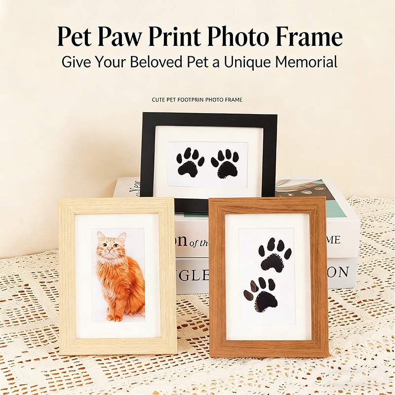 Diy Wooden Baby Pet Paw Print  - Engraved Wood Frame のレビューと価格