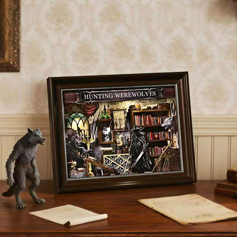 DIY 3D Wooden Book Nook Kit Mi - Engraved Wood Frame のレビューと価格