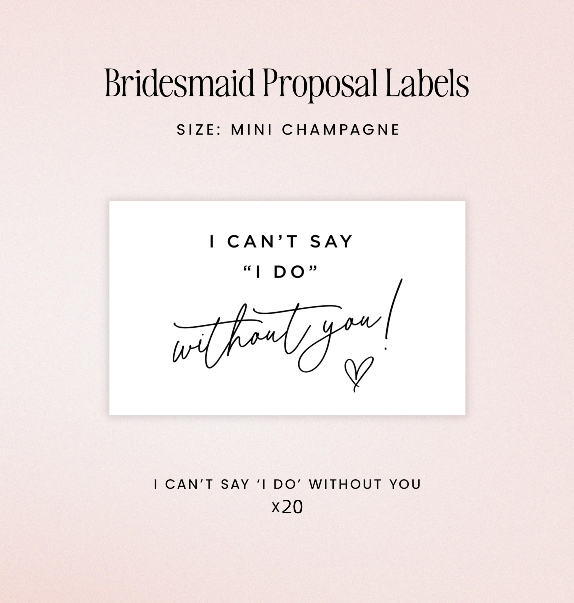 Bridesmaid Proposal Mini Champ - Personalised Candle Label のレビューと価格