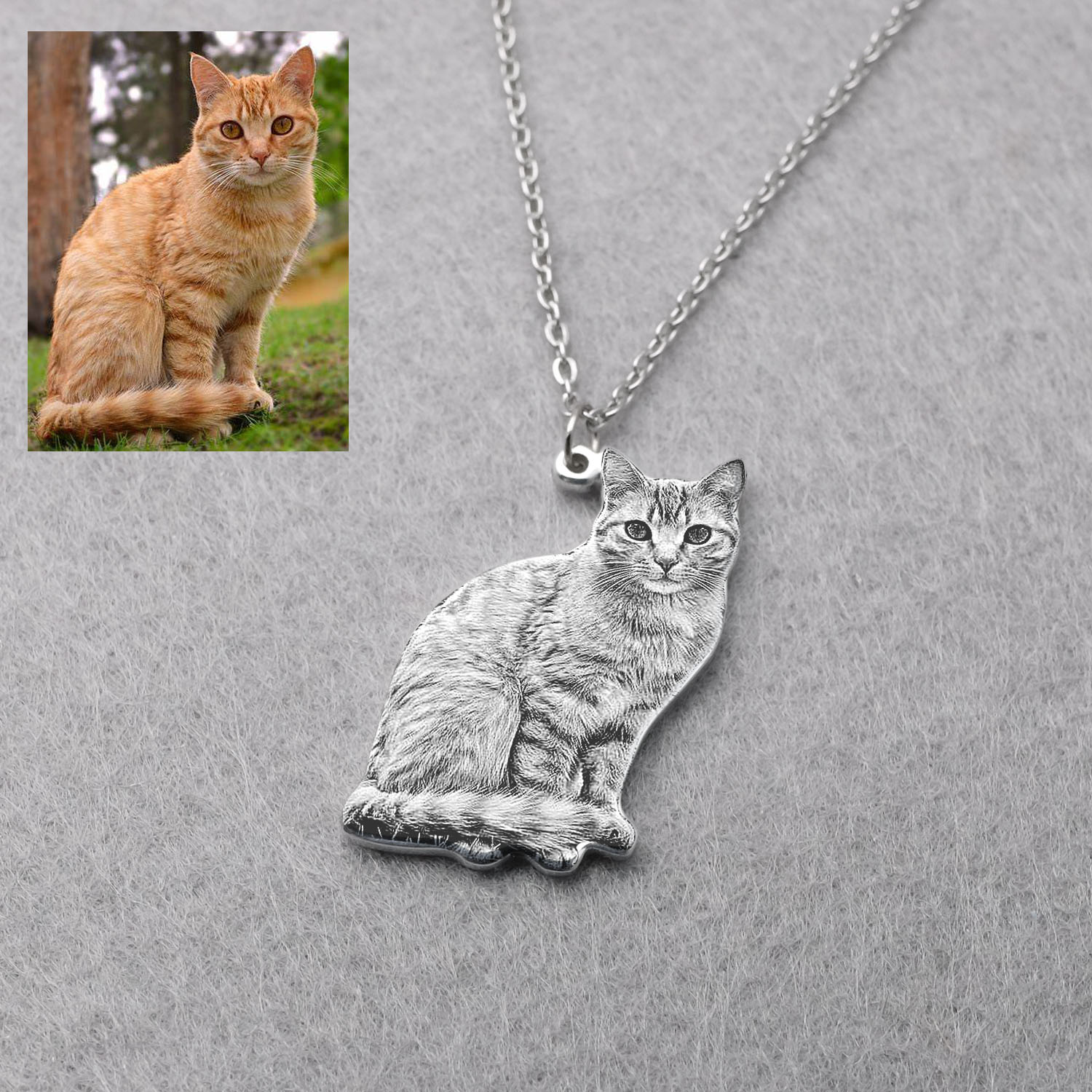 Personalized Pet Picture Neckl - Pet Portrait Custom のレビューと価格