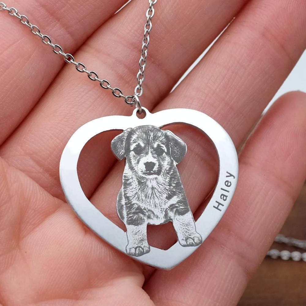 Personalized Pet Picture Neckl - Pet Portrait Custom のレビューと価格
