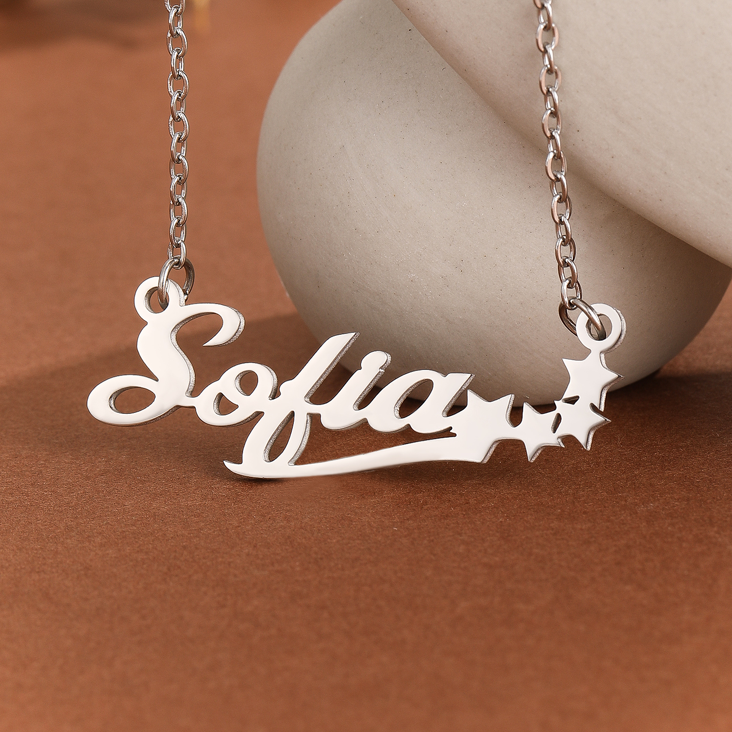 Stainless Steel Star Letter Pe - Name Necklace Custom のレビューと価格