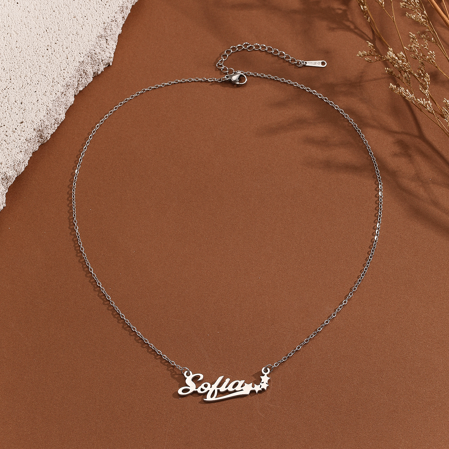 Stainless Steel Star Letter Pe - Name Necklace Custom のレビューと価格
