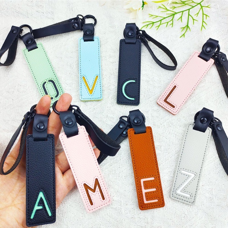 Classic Pu Leather Keychain A- - Monogram Keychain Leather のレビューと価格