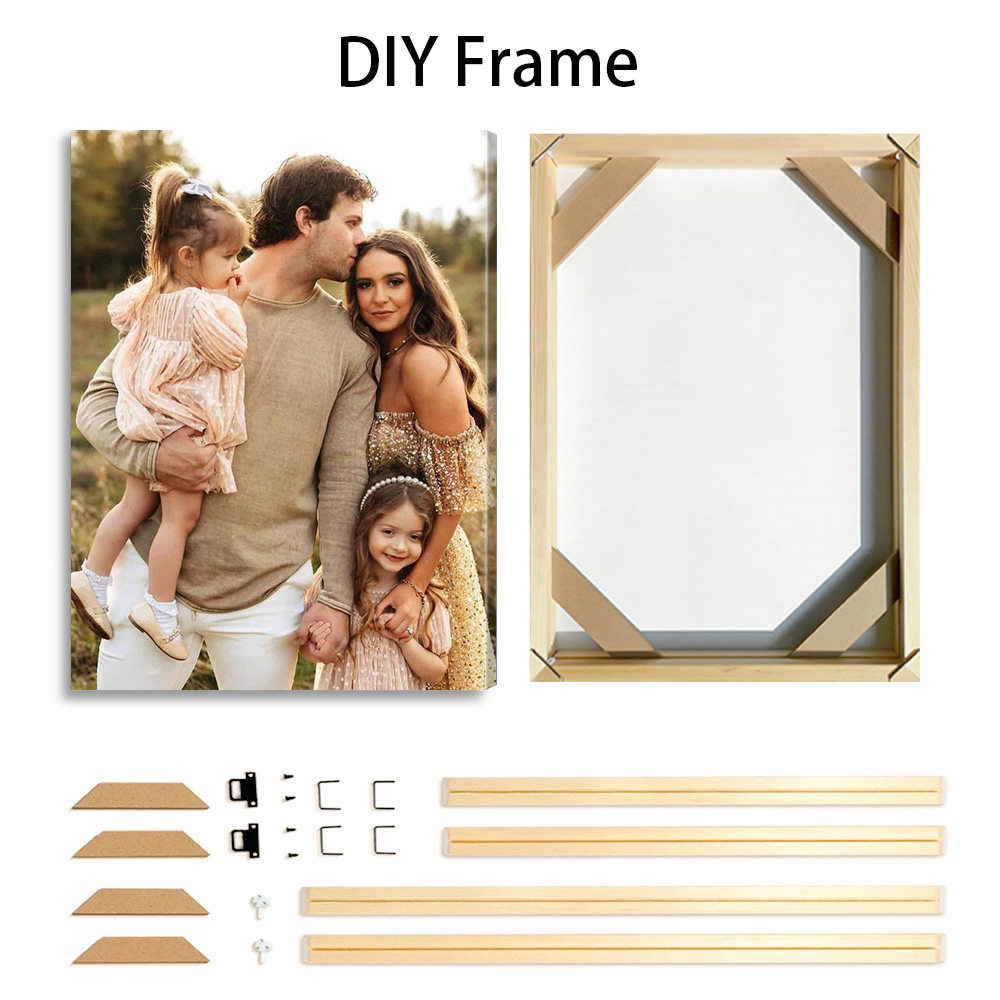 1 Pc Customized Photos on Canv - Engraved Wood Frame のレビューと価格