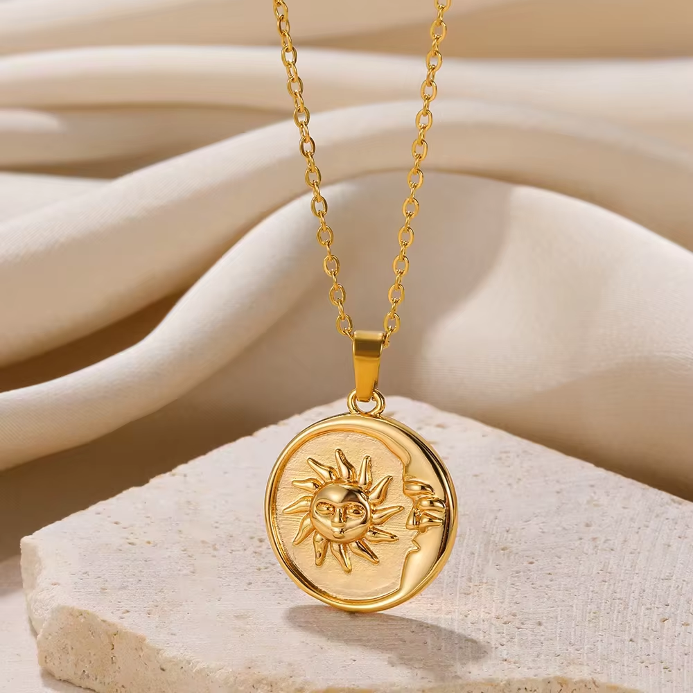 Stainless Steel Geometric Neck - Birth Flower Necklace のレビューと価格