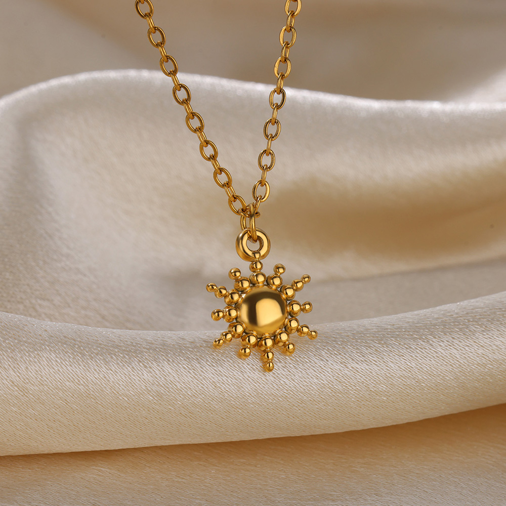 Stainless Steel Geometric Neck - Birth Flower Necklace のレビューと価格