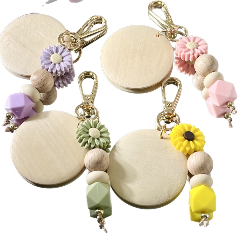 Creative Bamboo Pendant Keycha - Initial Ring Custom のレビューと価格