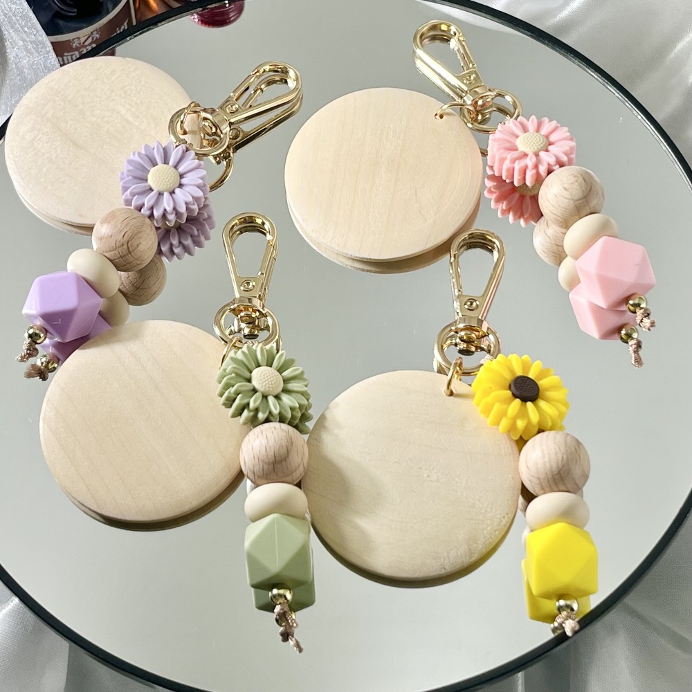 Creative Bamboo Pendant Keycha - Initial Ring Custom のレビューと価格