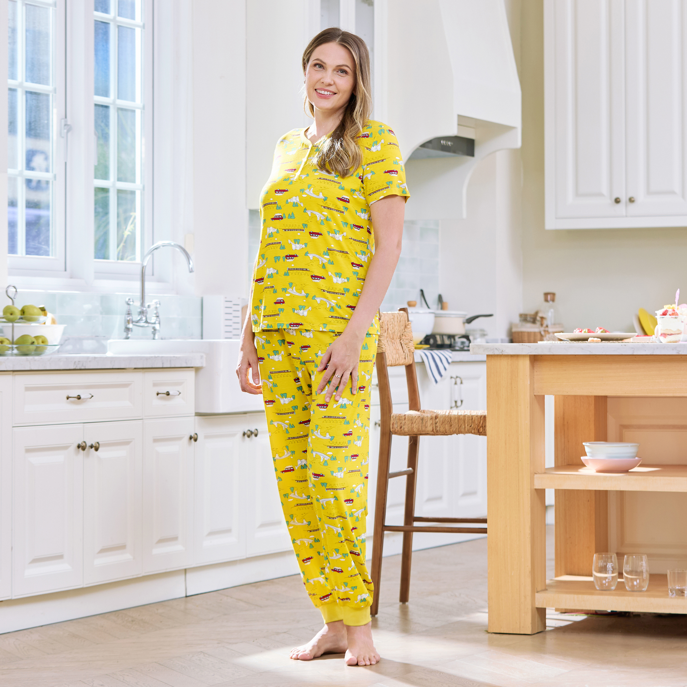 PatPat Bamboo Family Yellow PJ - Family Tree Print のレビューと価格