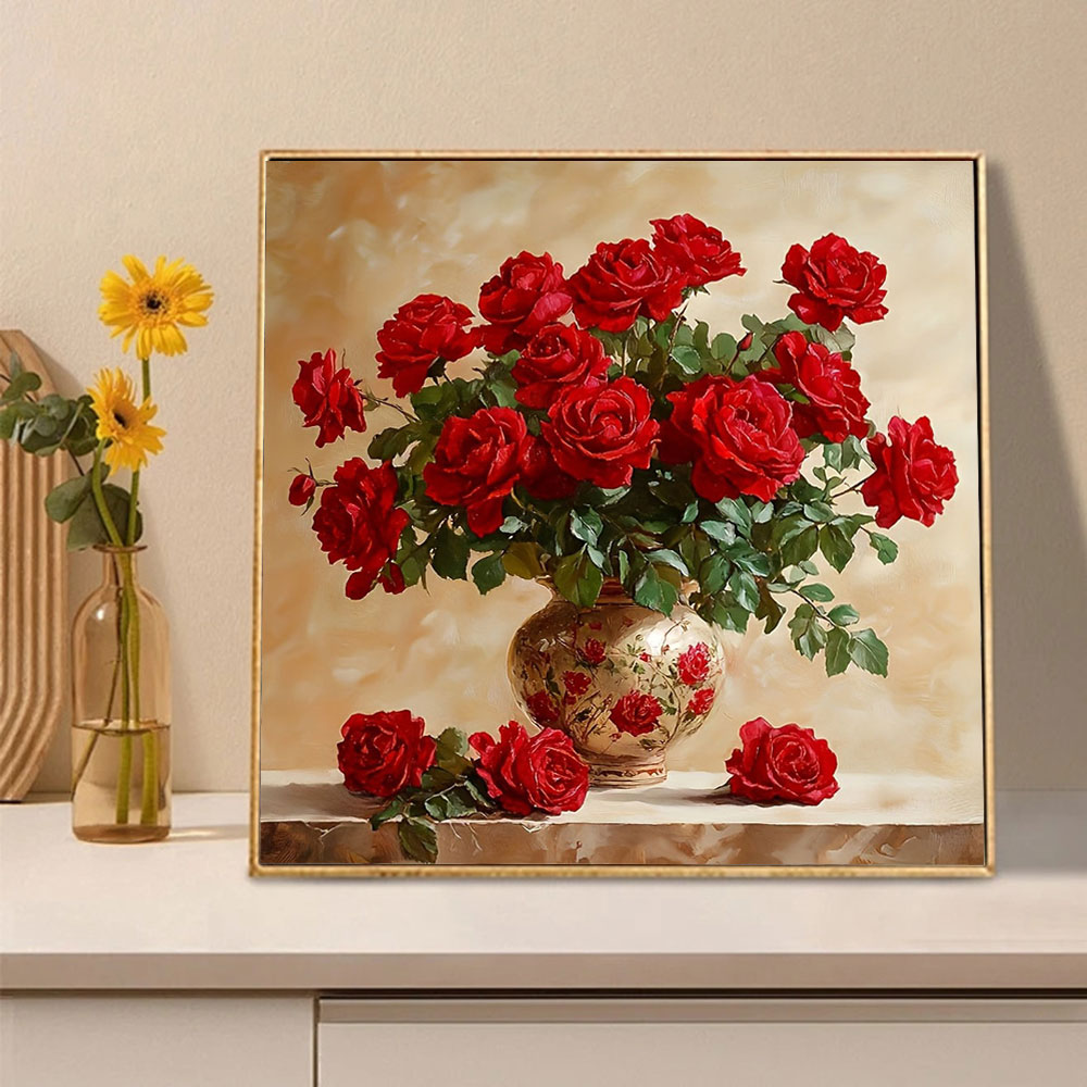 Rose Diamond Painting Full Squ - Photo Mosaic Print のレビューと価格