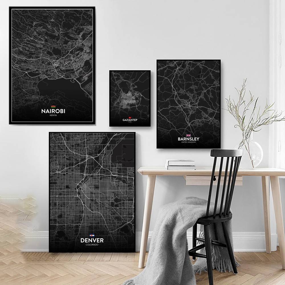 Paris London New York CUSTOM C - Custom Map Poster のレビューと価格