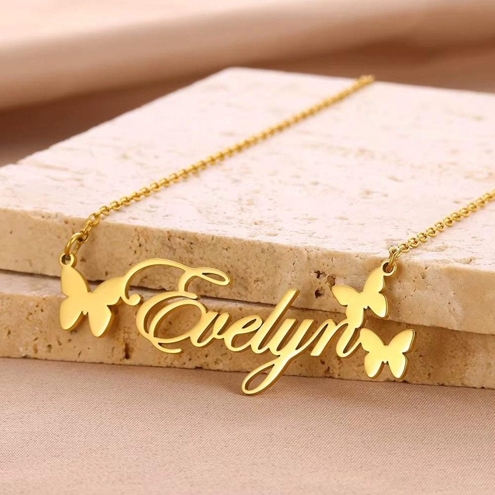 Custom Name Necklace Personali - Birth Flower Necklace のレビューと価格