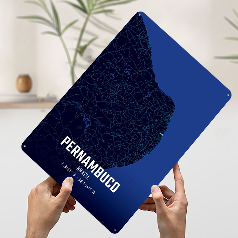 Pernambuco Midnight City Map M - Custom Map Poster のレビューと価格