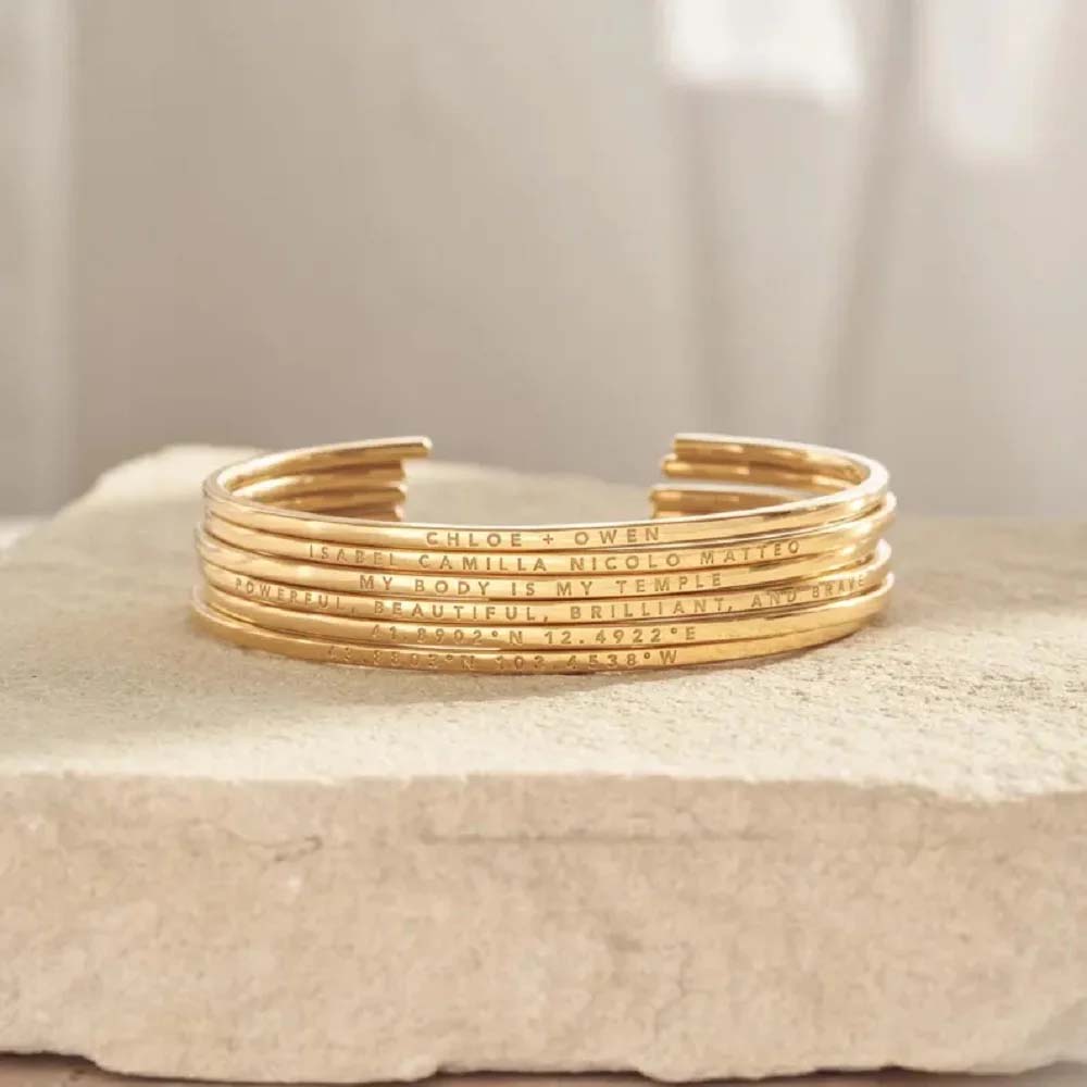 Couple Engrave Name Text Custo - Coordinates Bracelet のレビューと価格