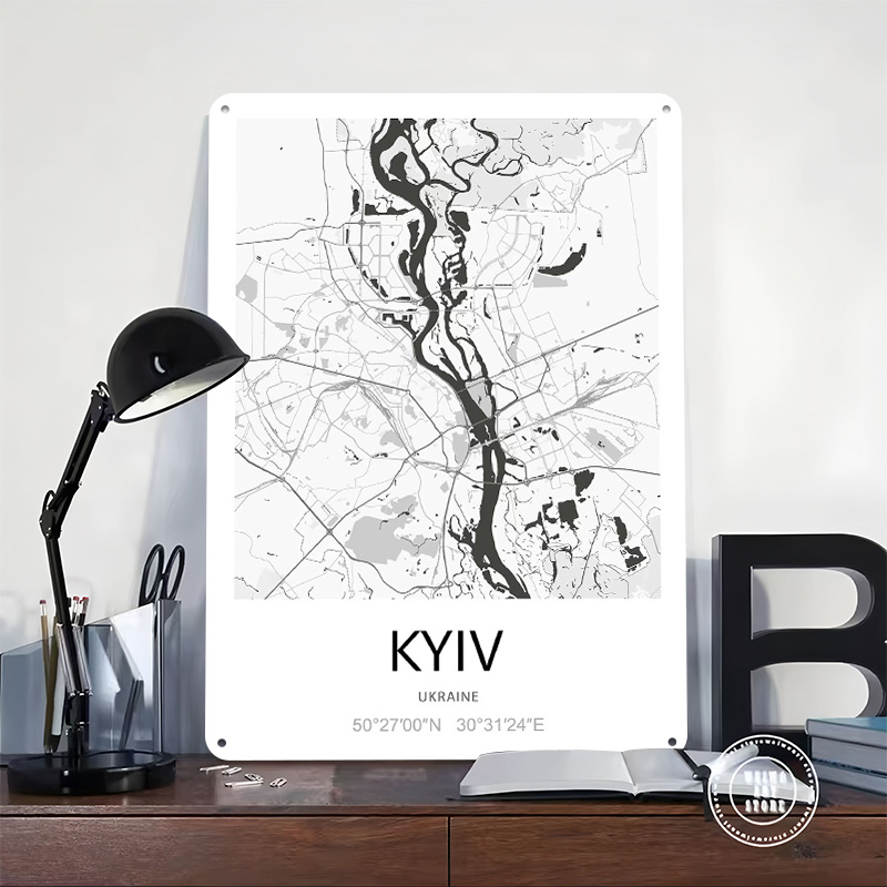 Kyiv City Map Printed Poster C - Custom Map Poster のレビューと価格