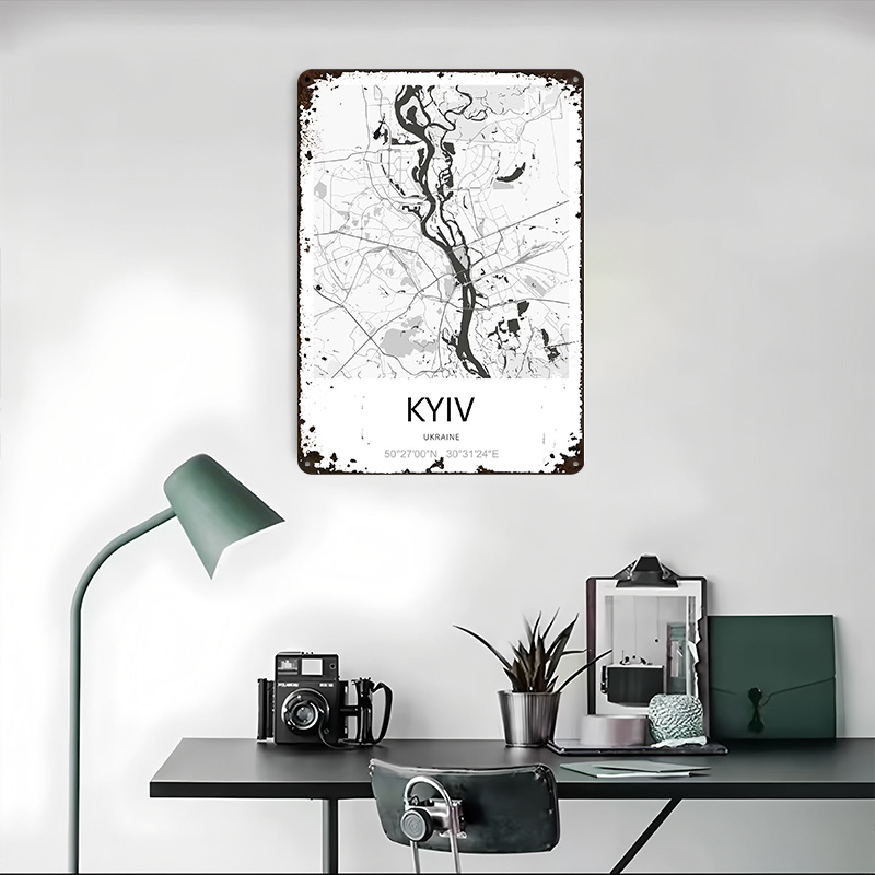 Kyiv City Map Printed Poster C - Custom Map Poster のレビューと価格