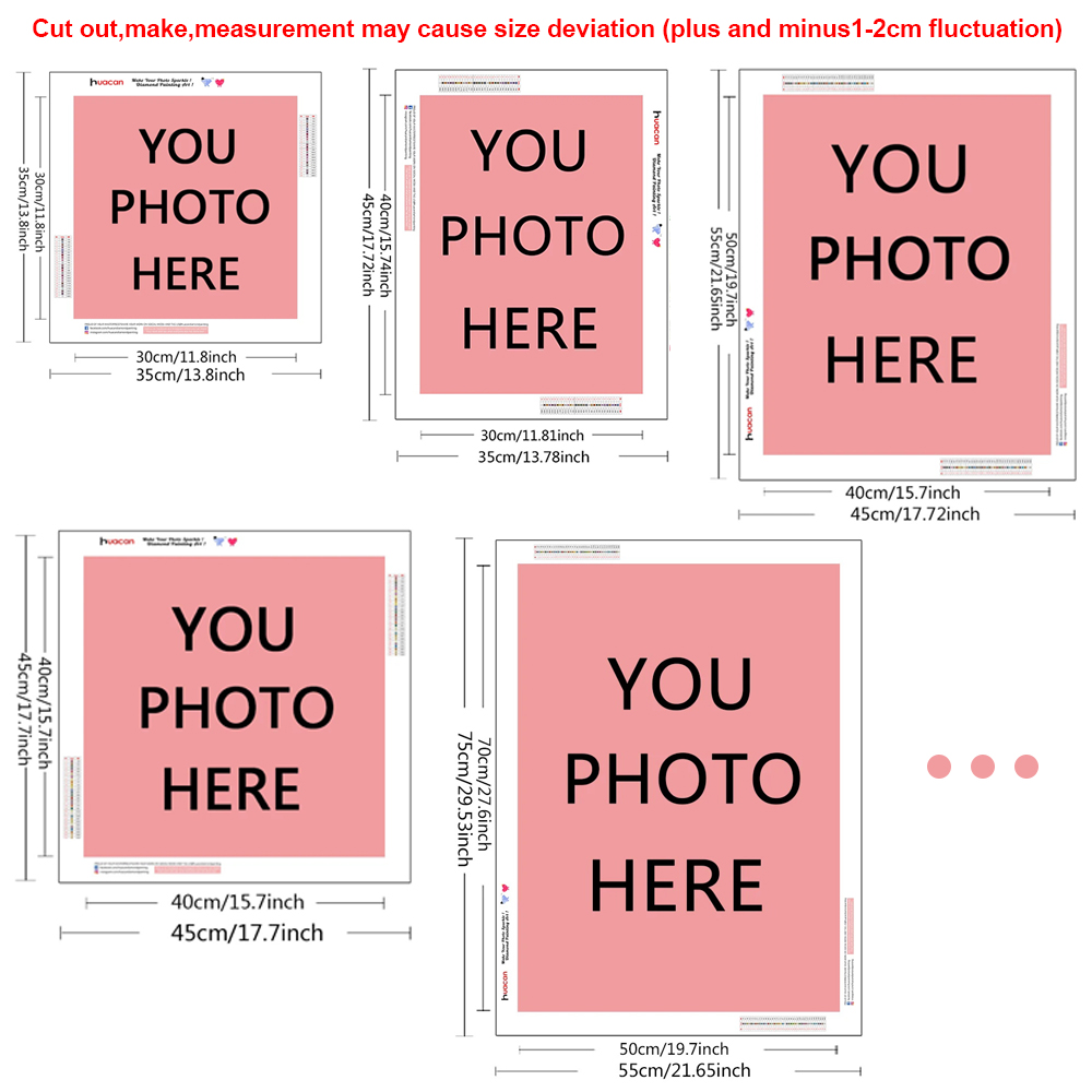 HUACAN 5d Diy Diamond Mosaic C - Photo Mosaic Print のレビューと価格