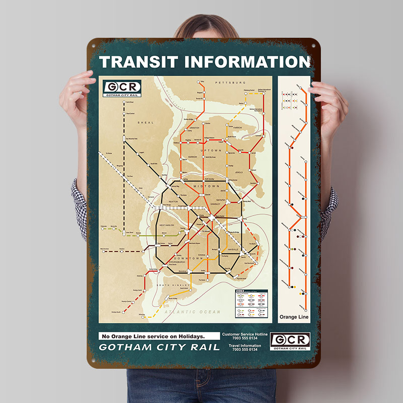 Gotham City Map Printed Poster - Custom Map Poster のレビューと価格