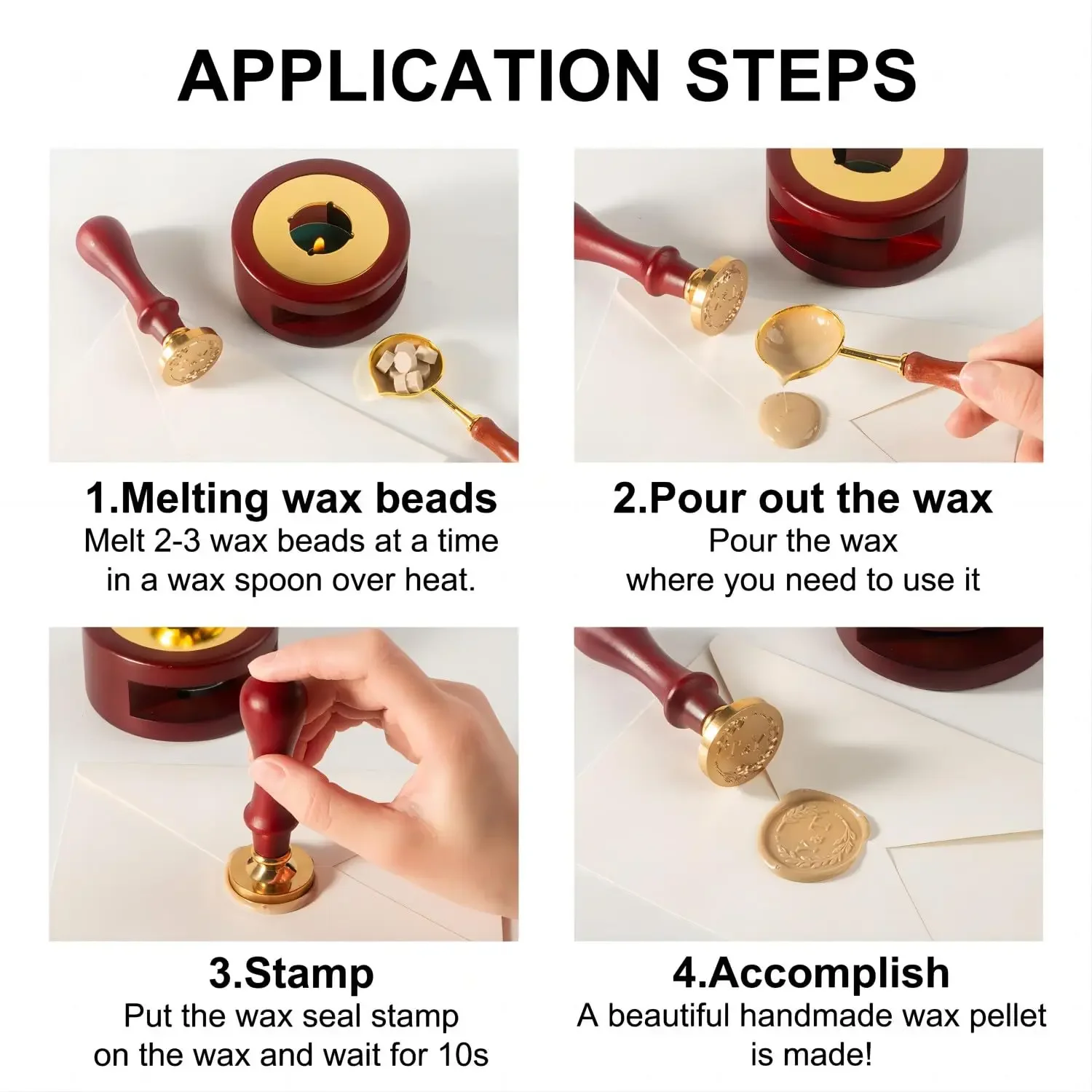 Custom Wax Seal Stamp Kit Doub - Wax Seal Letter Kit のレビューと価格
