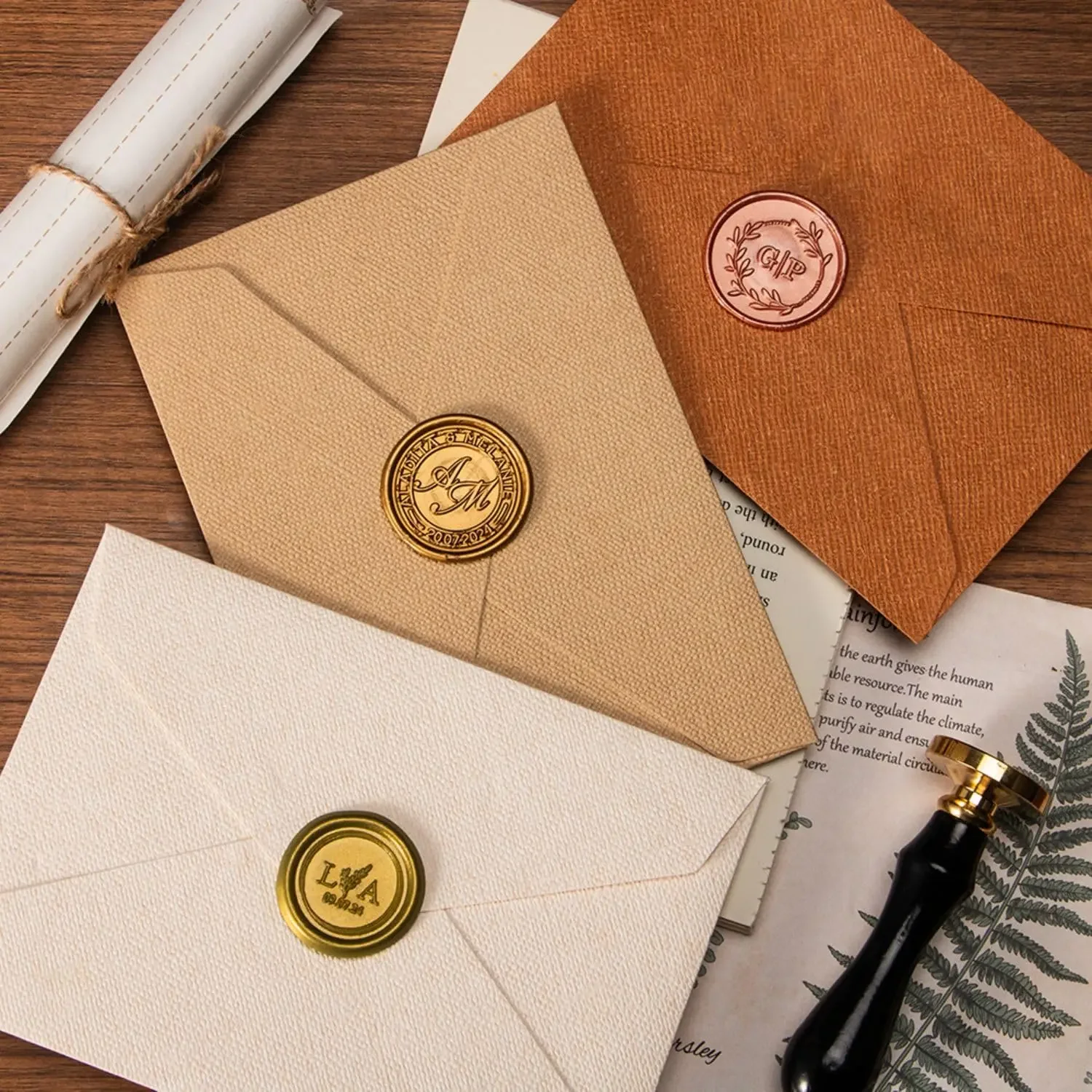 Custom Wax Seal Stamp Kit Doub - Wax Seal Letter Kit のレビューと価格