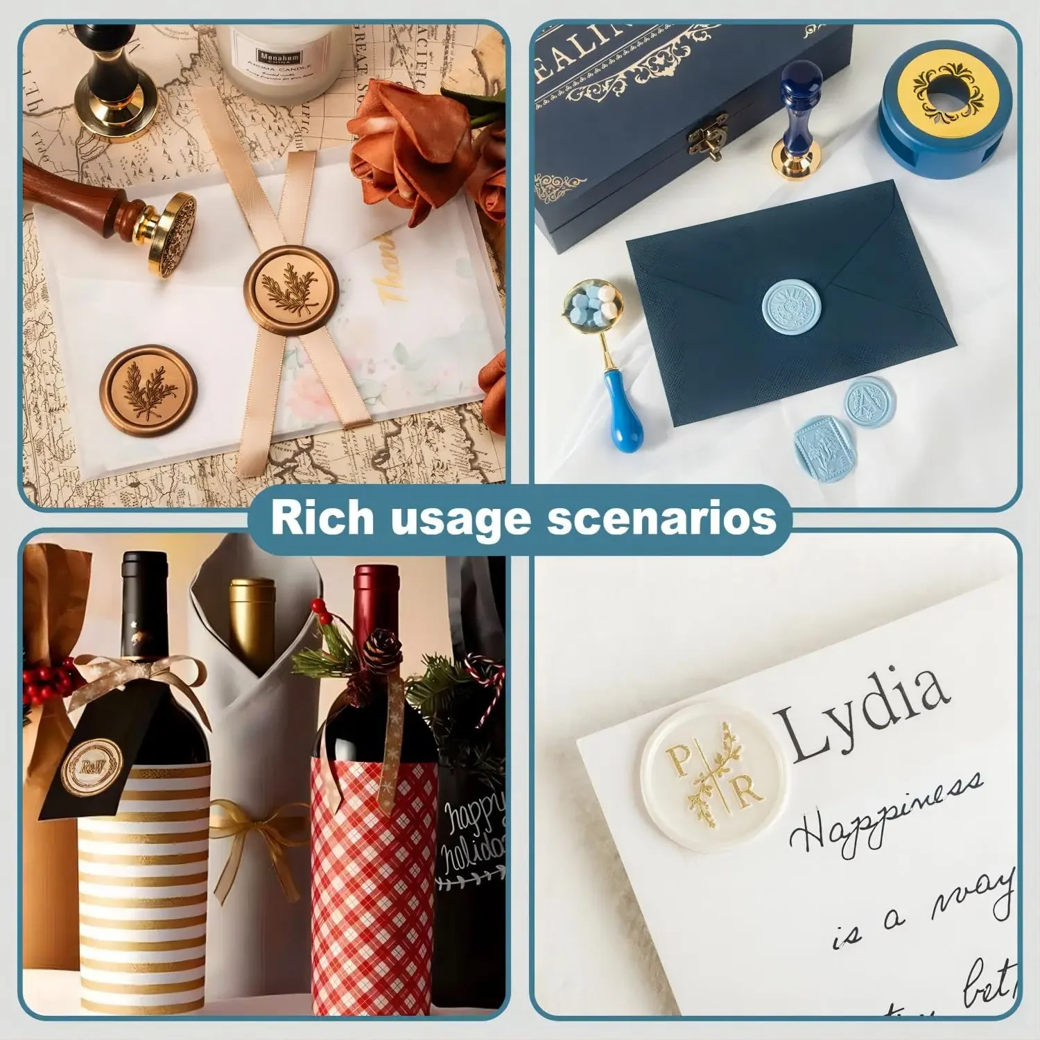 Custom Wax Seal Stamp Kit Doub - Wax Seal Letter Kit のレビューと価格