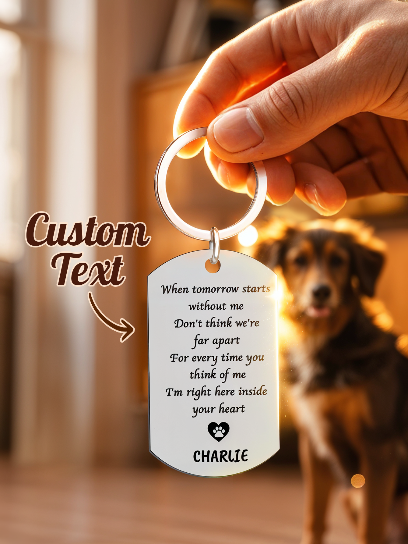 Personalized Pet Photo Keychai - Pet Portrait Custom のレビューと価格